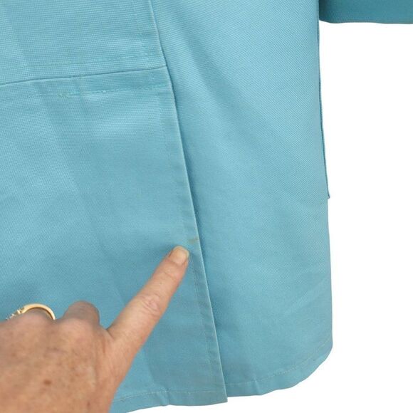 Vintage Misty Harbor Raincoat Trench 10 Blue Double Breasted Yachtsman Cloth - Picture 10 of 17